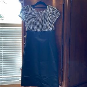 Midi dress, silk top, needs skinny belt(missing)
